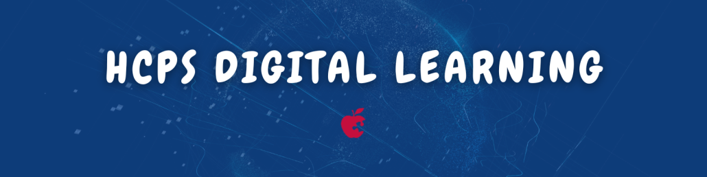 HCPS Digital Learning banner with red HCPS apple