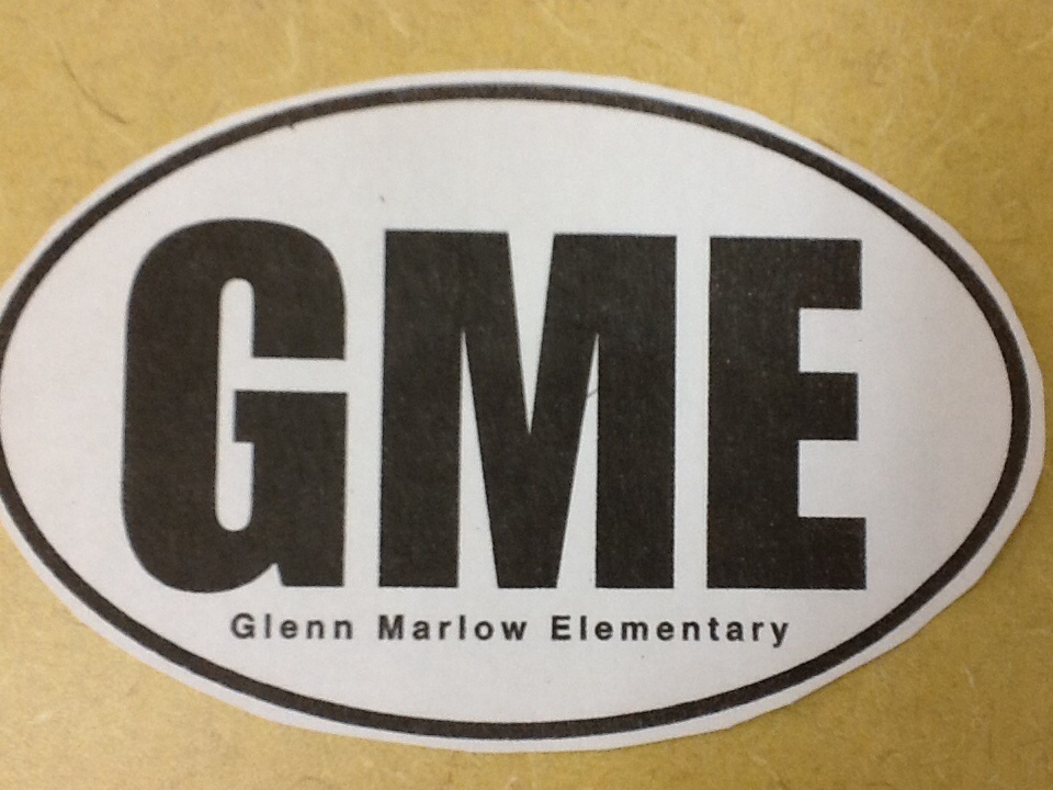 A photograph of the Glenn Marlow Elementary magnet. It says 