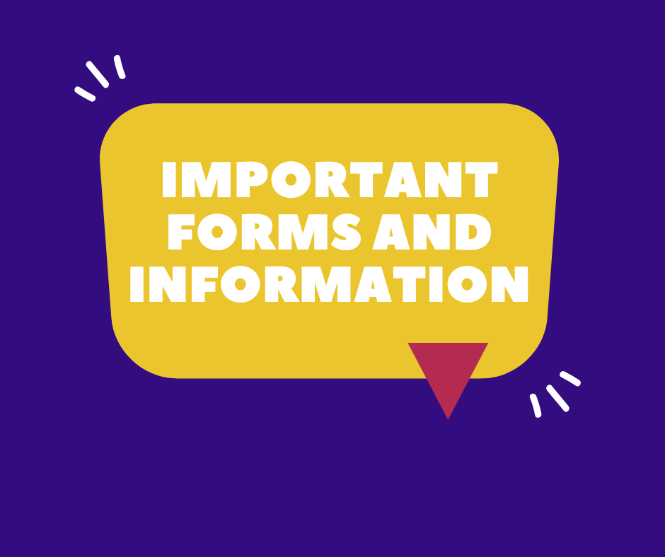call out shape with text important forms and information