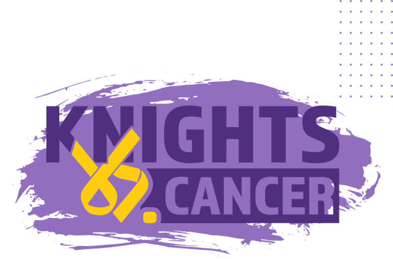 image of paint spatter with text Knights vs cancer Friday May 26 5pm - 10pm