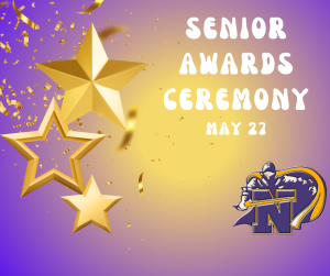 image of stars and the Knights logo with text Senior Awards Ceremony