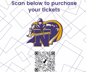 image of a qr code and the knights logo with text Scan Below to Purchase your tickets