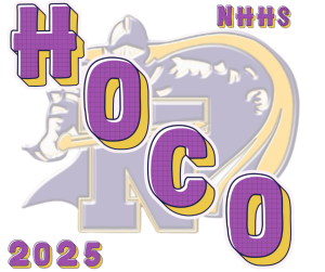 image of the knights logo with text NHHS HOCO 2025