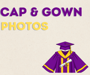 image of a cap and gown with text Cap and Gown Photos