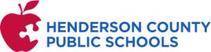 Henderson County Public Schools logo with red apple