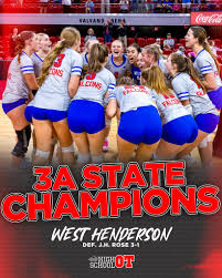 3A State Champion Women's Volleyball team photo