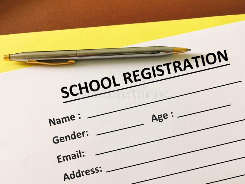 Pen and School Registration Paper