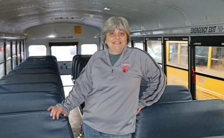 Deborah Praytor in school bus