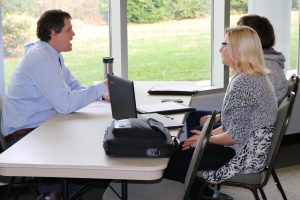 Students practice interview skills