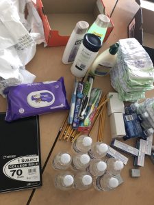 Items donated to Safelight emergency shelter