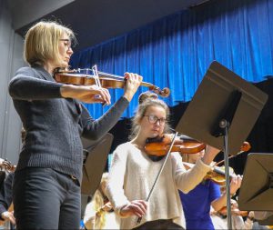 UNCG professor plays violin with student