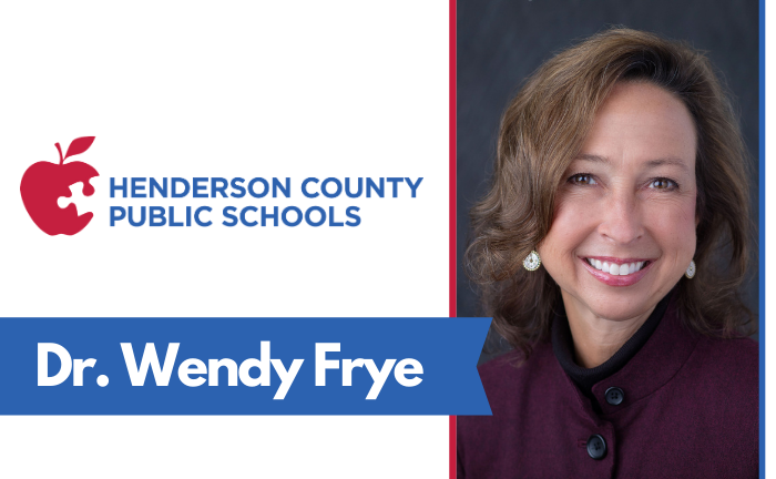 image of woman and text "Dr. Wendy Frye" and HCPS logo