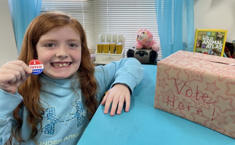 Etowah student with voting sticker