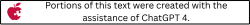chatgpt disclaimer with hcps apple